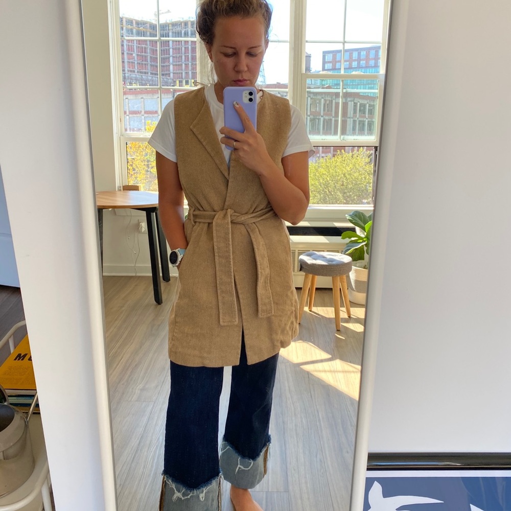 Linen vest Massimo Dutti